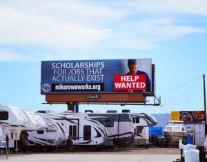 mrWF Scholarship Billboard