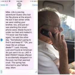 Texts From Mother: Father's Flip Phone Found...Again